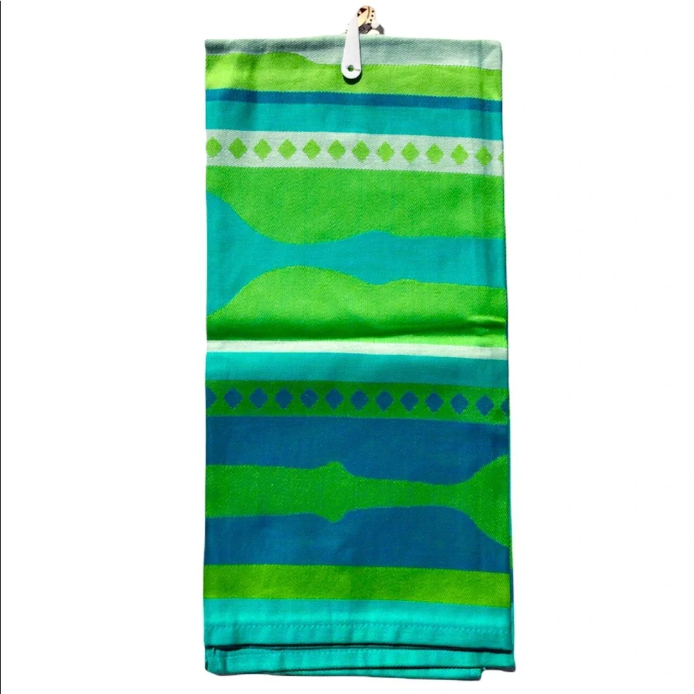 Safdie & Co. Egyptian Cotton Tea Towel, Green/Blue